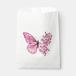 Flower Butterfly with Pink Sakura Favour Bag