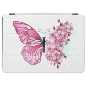 Flower Butterfly with Pink Sakura iPad Air Cover
