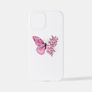 Flower Butterfly with Pink Sakura iPhone 12 Mini Case