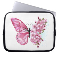 Flower Butterfly with Pink Sakura