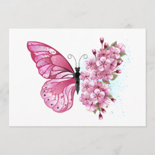 Flower Butterfly with Pink Sakura Program