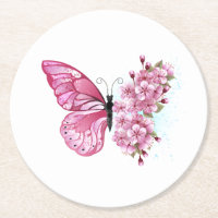 Flower Butterfly with Pink Sakura