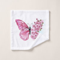 Flower Butterfly with Pink Sakura