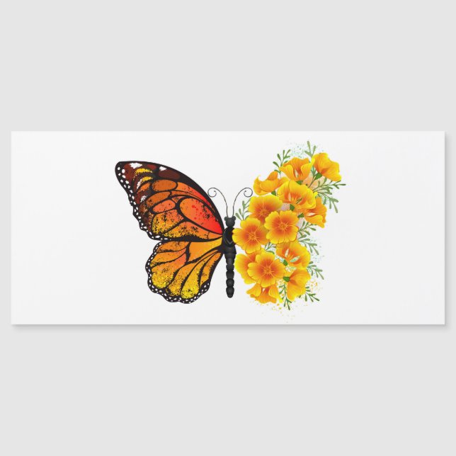 Flower Butterfly with Yellow California Poppy (Front)