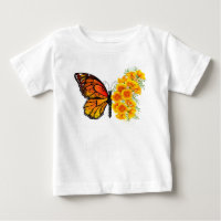 Flower Butterfly with Yellow California Poppy