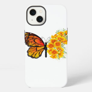 Flower Butterfly with Yellow California Poppy iPhone 13 Case