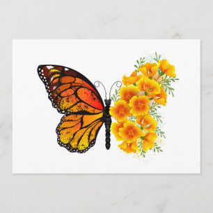 Flower Butterfly with Yellow California Poppy Program
