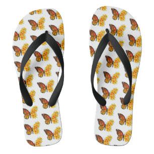Flower Butterfly with Yellow California Poppy Thongs