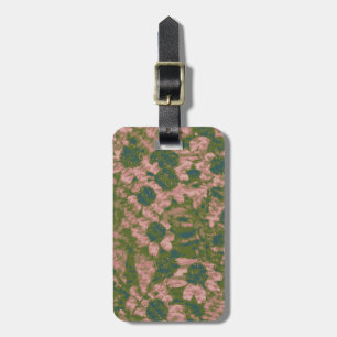 Flower camouflage pattern luggage tag