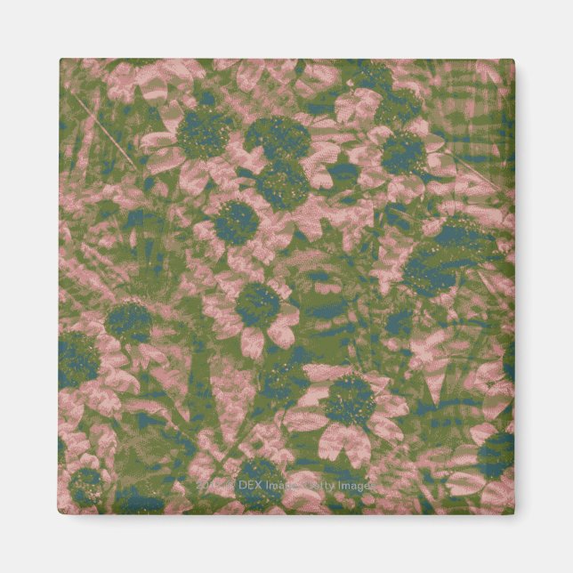 Flower camouflage pattern magnet (Front)