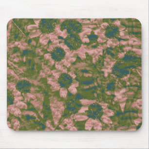 Flower camouflage pattern mouse pad