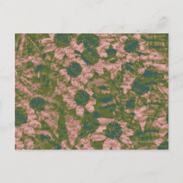Flower camouflage pattern postcard (Front)
