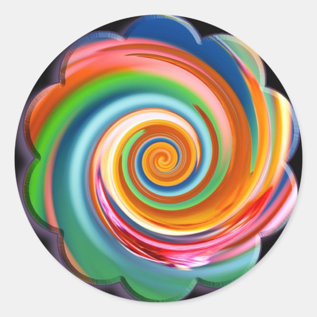 flower candy classic round sticker (Front)