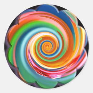 flower candy classic round sticker