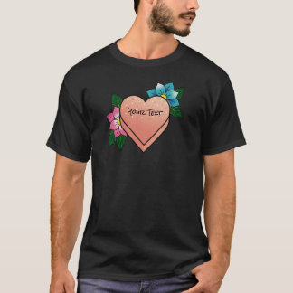 Flower Candy Heart Tattoo - Create You Own T-Shirt