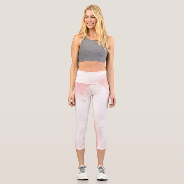 Flower Capri Leggings (Front)