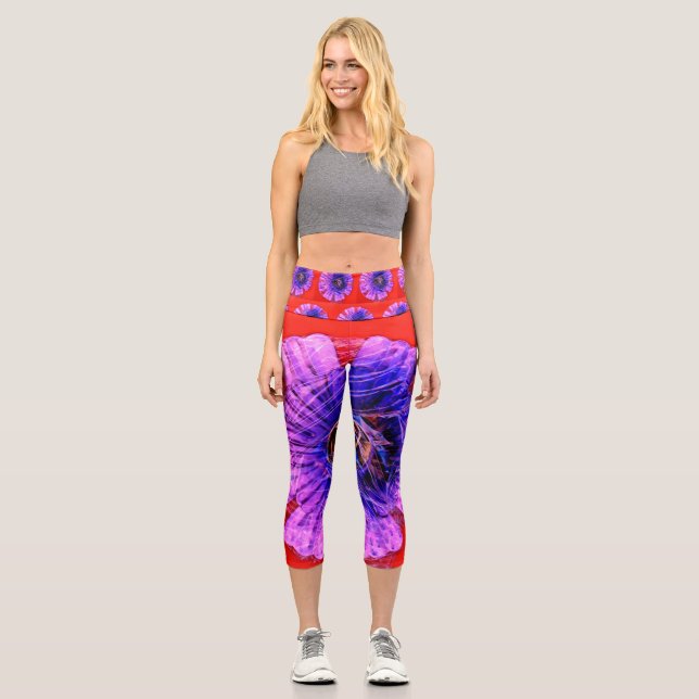 Flower Capri Leggings (Front)