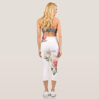 flower capri leggings