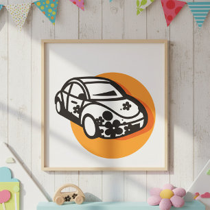 Flower Car Poster