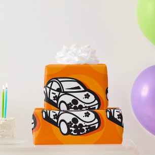 Flower Car Wrapping Paper