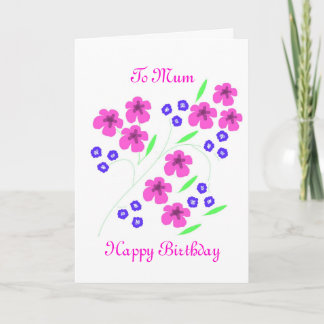 Flower card Mum