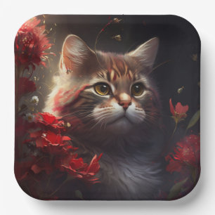Flower cardboard plate