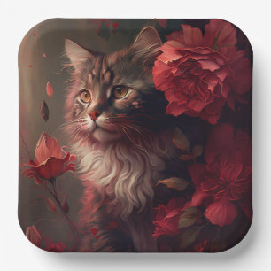Flower cardboard plate