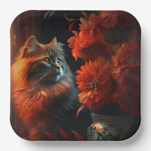 Flower cardboard plate