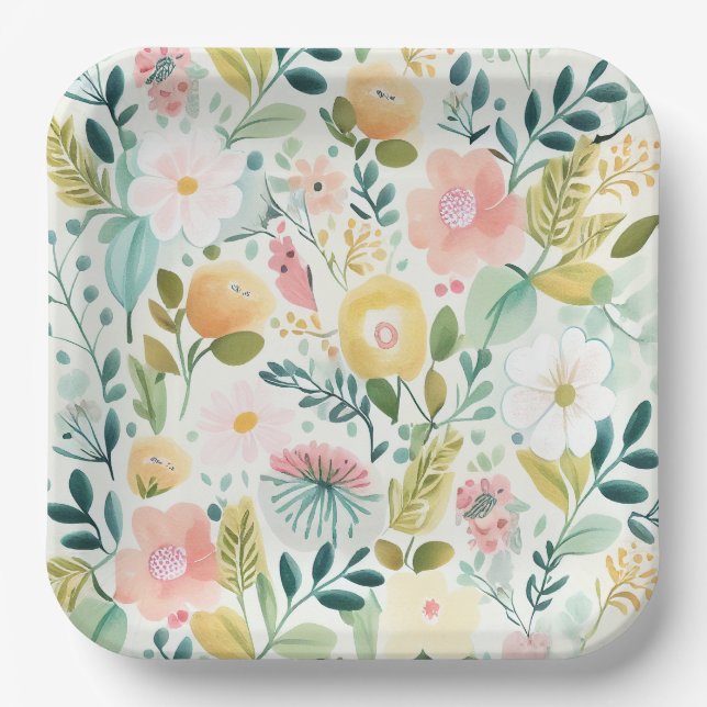 Flower cardboard plates (Front)