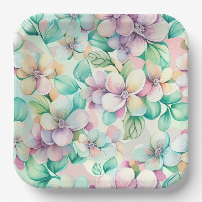 Flower cardboard plates (Front)