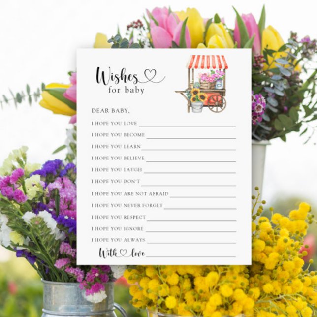 Flower cart baby shower Wishes for baby (Creator Uploaded)