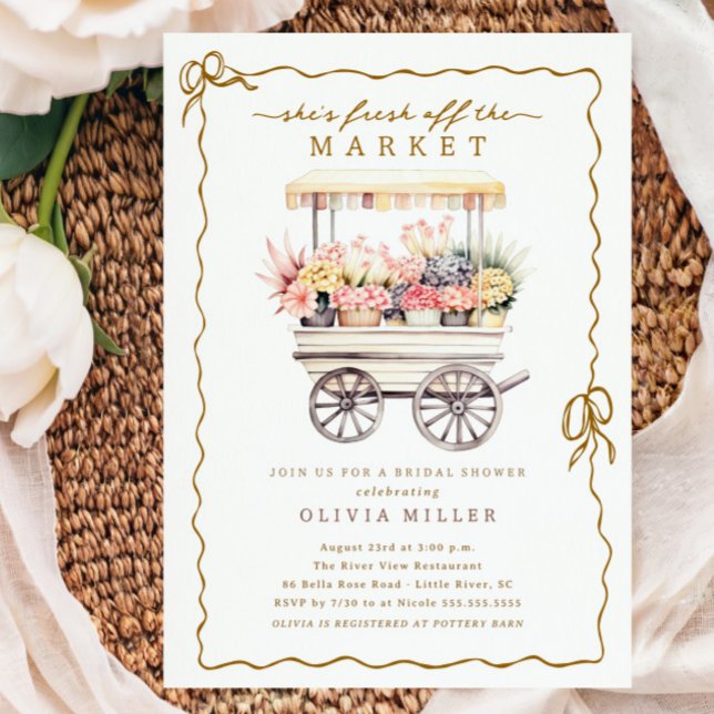 Flower Cart Bridal Shower Invitation (Creator Uploaded)