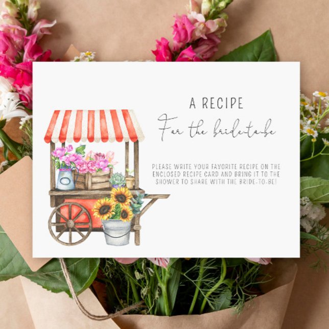 Flower cart - Recipe for the bride-to-be Enclosure Card (Creator Uploaded)