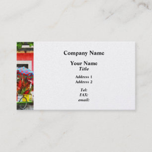 Flower Cart San Juan Puerto Rico  -Platinum Finish Business Card