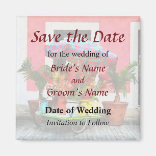 Flower Cart San Juan Save the Date Magnet