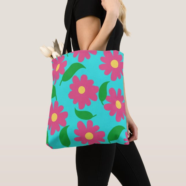 Flower casual tote bag (Close Up)