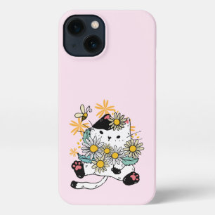 flower cat iPhone 13 case