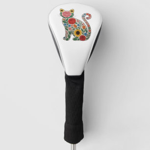 Flower Cat Wildflowers Kitten Lover Golf Head Cover