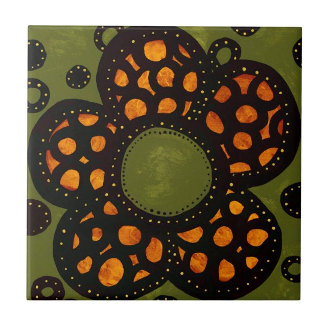 Flower Ceramic Tile (Front)