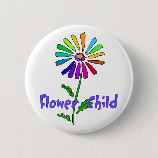 Flower Child 6 Cm Round Badge (Front)