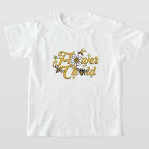 Flower Child Buzzing Love: Cute Bumble Bee Stars T-Shirt