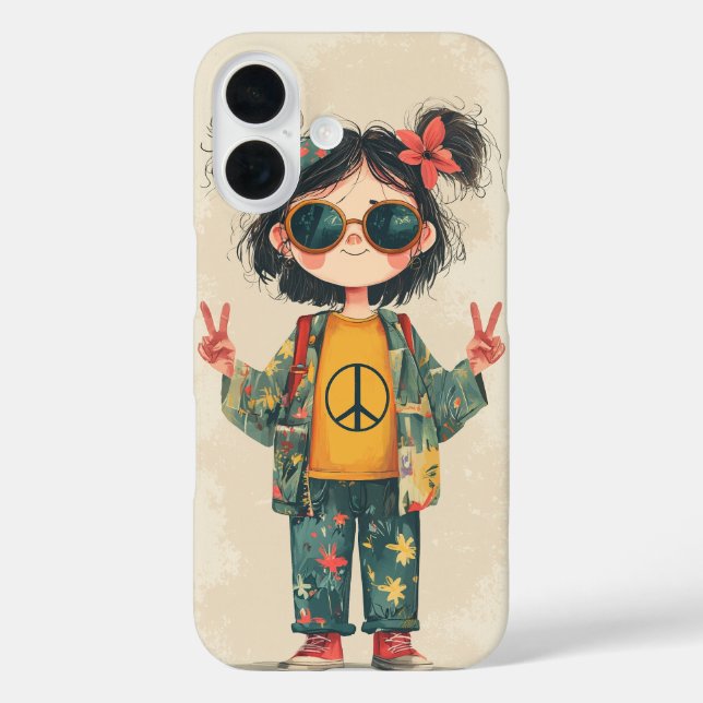 Flower Child Character Phone Case (Back)