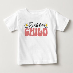 Flower Child Cute Flowers Sunflower Bold  Baby T-Shirt