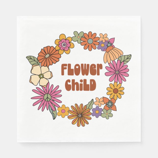 Flower Child Napkin (Front)