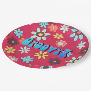 Flower Child Paper Plate