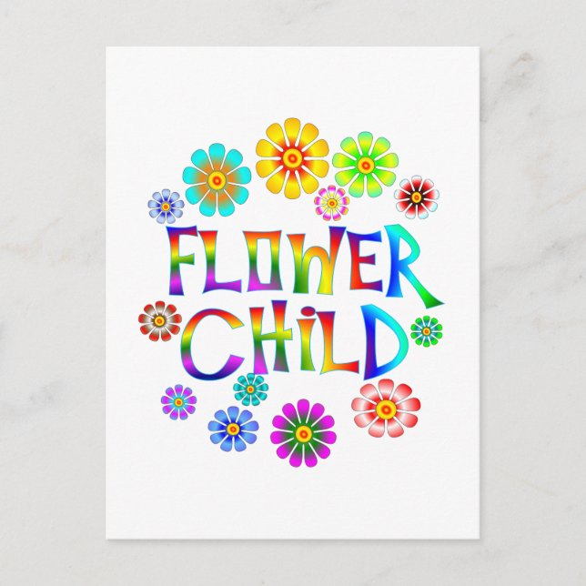 FLOWER CHILD POSTCARD (Front)