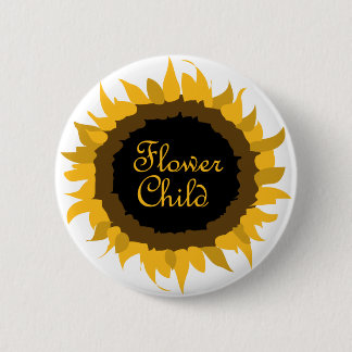 Flower Child Sunflower 6 Cm Round Badge