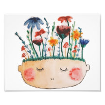 Flower Child Watercolor Print