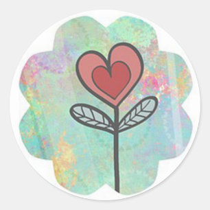 Flower Classic Round Sticker