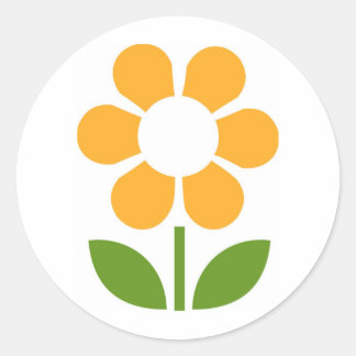 Flower Classic Round Sticker